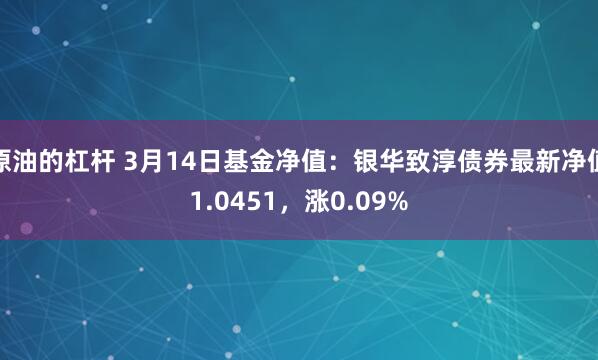 原油的杠杆 3月14日基金净值：银华致淳债券最新净值1.0451，涨0.09%